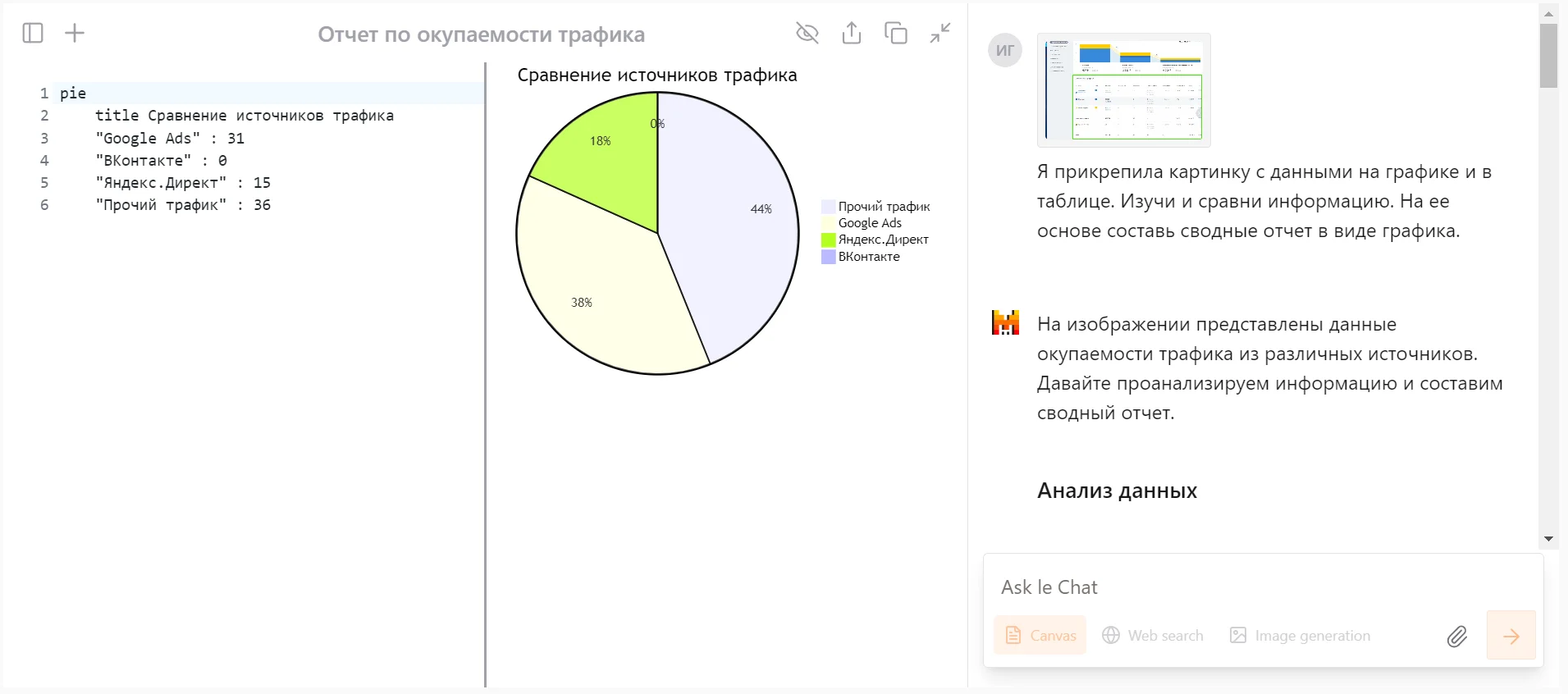 Что умеет Le Chat: работать с файлами